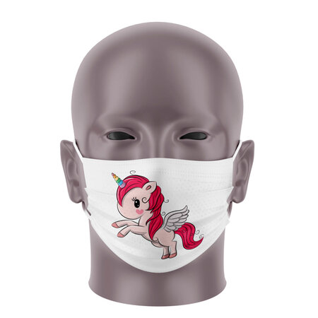 Masque Bandeau Enfant - Licorne - Masque tissu lavable 50 fois