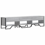 vidaXL Meuble TV sonoma gris 180x34x41 cm bois d'ingénierie