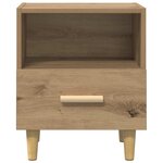 vidaXL Cabinet de chevet avec tiroir Chêne artisanal 40 x 35 x 47 cm