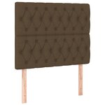 vidaXL Sommier à lattes de lit avec matelas Marron foncé 90x190 cm