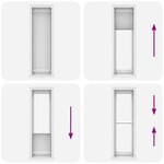 vidaXL Store plissé blanc 55x200 cm largeur du tissu 54 4 cm polyester