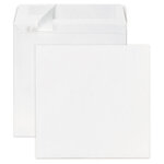 Lot de 250: enveloppe carrée vélin extra-blanc auto-adhésive sans fenêtre 120g/m² 220x220 mm