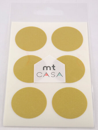 Masking Tape MT Casa Seal Sticker rond en washi or - gold