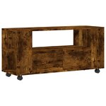 vidaXL Meuble TV chêne fumé 102x34 5x43 cm bois d'ingénierie