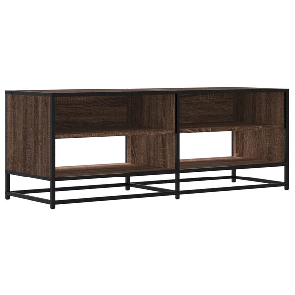 vidaXL Meuble TV chêne marron 120 5x40x46cm bois d'ingénierie et métal