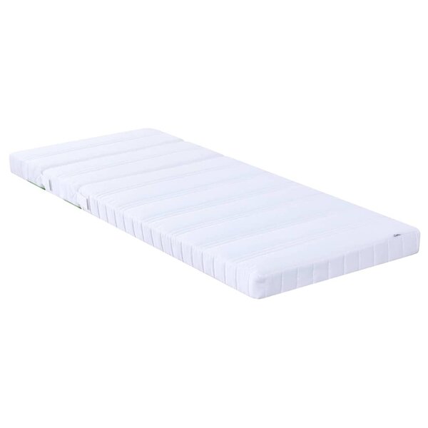 vidaXL Matelas en mousse Blanc 80 x 200 cm tissu