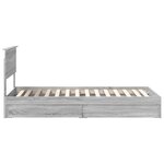 vidaXL Lit de Rangement Gris Sonoma 90 x 190 cm Bois d'ingénierie