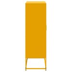 vidaXL Buffet haut jaune moutarde 68 5x38 5x123 5 cm acier