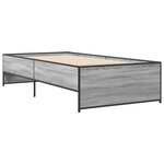 vidaXL Cadre de lit sans matelas sonoma gris 90x190 cm
