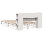 vidaXL Lit bibliothèque sans matelas blanc 140x200 cm bois massif