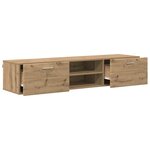 vidaXL Cabinet en Bois avec tiroir Chêne artisanal 150 x 39 x 30 cm