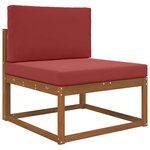 vidaXL Coussin de canapé d'extérieur 2 Pièces Bordeaux Polyester