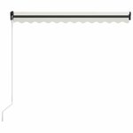 vidaXL Auvent manuel rétractable avec LED 300x250 cm Crème