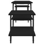 vidaXL Meuble TV noir 157x35x52 cm bois d'ingénierie
