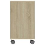 vidaXL Table d'appoint Blanc chêne sonoma 70x35x55cm Bois d'ingénierie