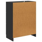 vidaXL Armoire à tiroirs Noir 66 x 34 5 x 87 cm Bois d'ingénierie