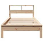 vidaXL Lit bibliothèque sans matelas 75x190 cm bois de pin massif