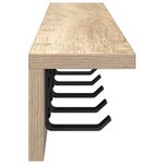 vidaXL Porte-manteau mural Chêne sonoma 80 x 10.5 x 10.5 cm