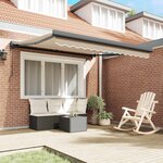 vidaXL Auvent Beige 350 x 250 cm Polyester et Aluminium