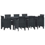 vidaXL Ensemble de salle à manger pour jardin 9 pc Anthracite