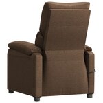 vidaXL Fauteuil électrique de massage Marron Tissu