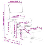 vidaXL Fauteuil inclinable avec repose-pied gris clair tissu