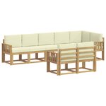 vidaXL Ensemble de canapés d'extérieur 8 Pièces Blanc et crème Polyester