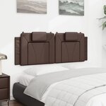 vidaXL Coussin de tête de lit Viana marron 120 cm similicuir