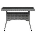 vidaXL Ensemble à Manger jardin 5 Pièces résine tressée verre trempé Gris