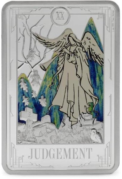 Pièce de monnaie en Argent 2 Dollars g 31.1 (1 oz) Millésime 2025 Tarot Niue JUDGEMENT