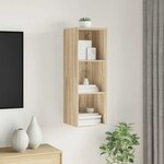 vidaXL Meuble TV mural Chêne sonoma 37x37x107 cm Bois d’ingénierie