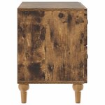 vidaXL Cabinet de chevet avec tiroir Chêne fumé 62 x 34 5 x 48 cm