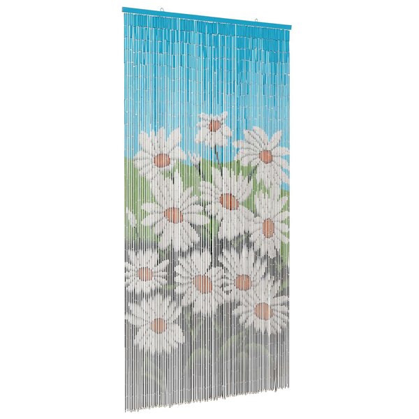 vidaXL Rideau de porte anti-insectes multicolore 100 x 200 cm Bambou