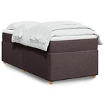 vidaXL Sommier à lattes de lit avec matelas Marron foncé 80x200 cm