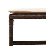 vidaXL Ensemble à manger de jardin avec coussins 13 Pièces marron rotin