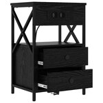 vidaXL Cabinet de chevet Chêne noir 40 x 31 x 60 cm Bois d'ingénierie