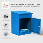 Boîte à colis moyenne 1 porte Bleu à accès frontal Acier galvanisé SMART PARCEL BOX™