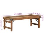 vidaXL Table basse 110x55x40 cm en bois massif récupéré