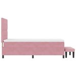 vidaXL Lit à ressorts avec matelas Rose 90 x 190 cm Velours