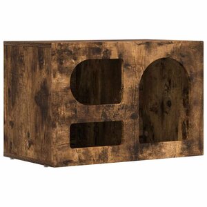 vidaXL Meuble TV Chêne fumé 60 x 35 x 40 cm Bois d'ingénierie