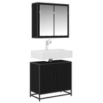 vidaXL Ensemble de mobilier de salle de bain 2 Pièces Chêne noir
