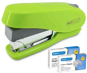 Agrafeuse Luna vert sans effort 20 à 50 flles + 1000 agrafes 24/6 & 24/8 RAPESCO