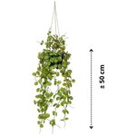 Emerald Plante artificielle suspendue Ceropegia 50 cm en pot