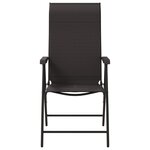 vidaXL Chaises pliables de jardin lot de 8 café noir résine tressée