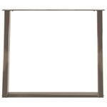 vidaXL Pieds de table à manger en forme de U  2 pièces  acier naturel  100 x (72-73) cm
