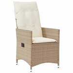 vidaXL Ensemble de salle à manger pour jardin 5 Pièces Beige Poly rotin