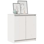 vidaXL Armoire latérale blanc 60x36x65 cm bois de pin massif