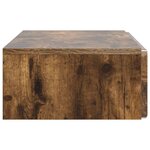 vidaXL Table d'appoint murale Chêne fumé 87 5 x 34 5 x 17 cm