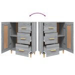 vidaXL Buffet Sonoma gris 69 5x34x90 cm Bois d'ingénierie