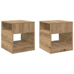 vidaXL Table d'appoint 2 Pièces Chêne artisanal 40 5 x 40 x 45 cm